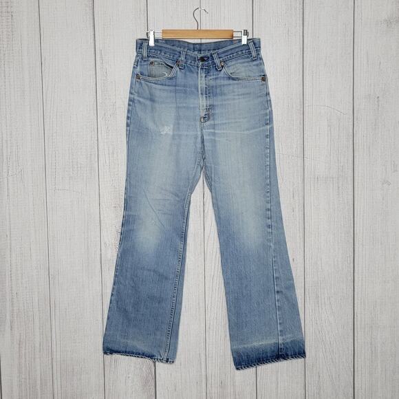 Vintage Levi's 1970s 517 Bootcut Light Wash Jeans, SZ 34x32 - Picture 1 of 11